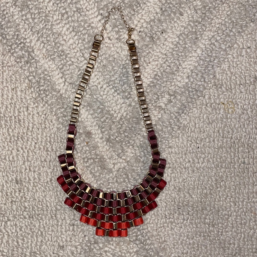 Retro Streetware Neckless| Maroon & Gold